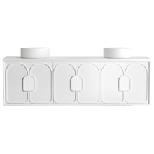Laguna MKII 1800mm Wall Hung Double Vanity with Solid Surface Countertop
